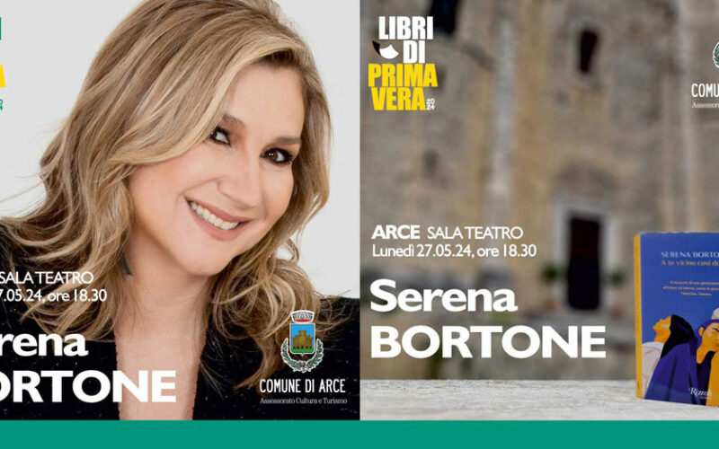 ARCE/CULTURA – “Libri di Primavera”: Serena Bortone presenta il suo libro “A te vicino così dolce”. Lunedì 27 alle ore 18:30 nella sala comunale