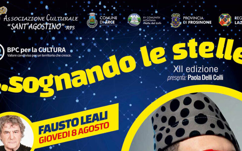 ARCE – “…sognando le stelle”. Parte la dodicesima edizione della kermesse organizzata dall’Associazione Culturale Sant’Agostino